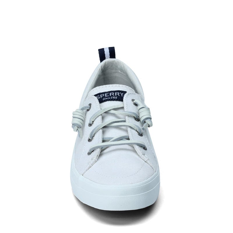 Sperry Womens Crest Vibe Linen Sneaker, White, 9 - Image 4